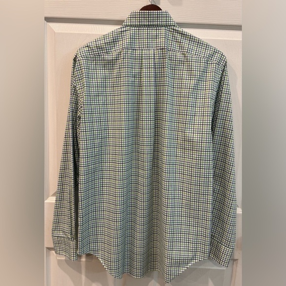 Lauren Ralph Lauren Men’s Shirt Size 16 (34/35) Classic Fit Non-Iron Green Plaid - Picture 4 of 9